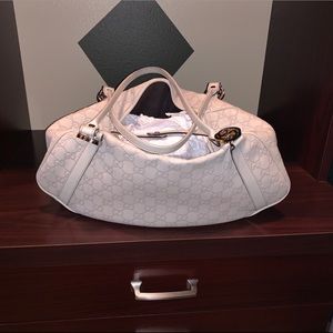 Gucci twins tote - leather- cream
